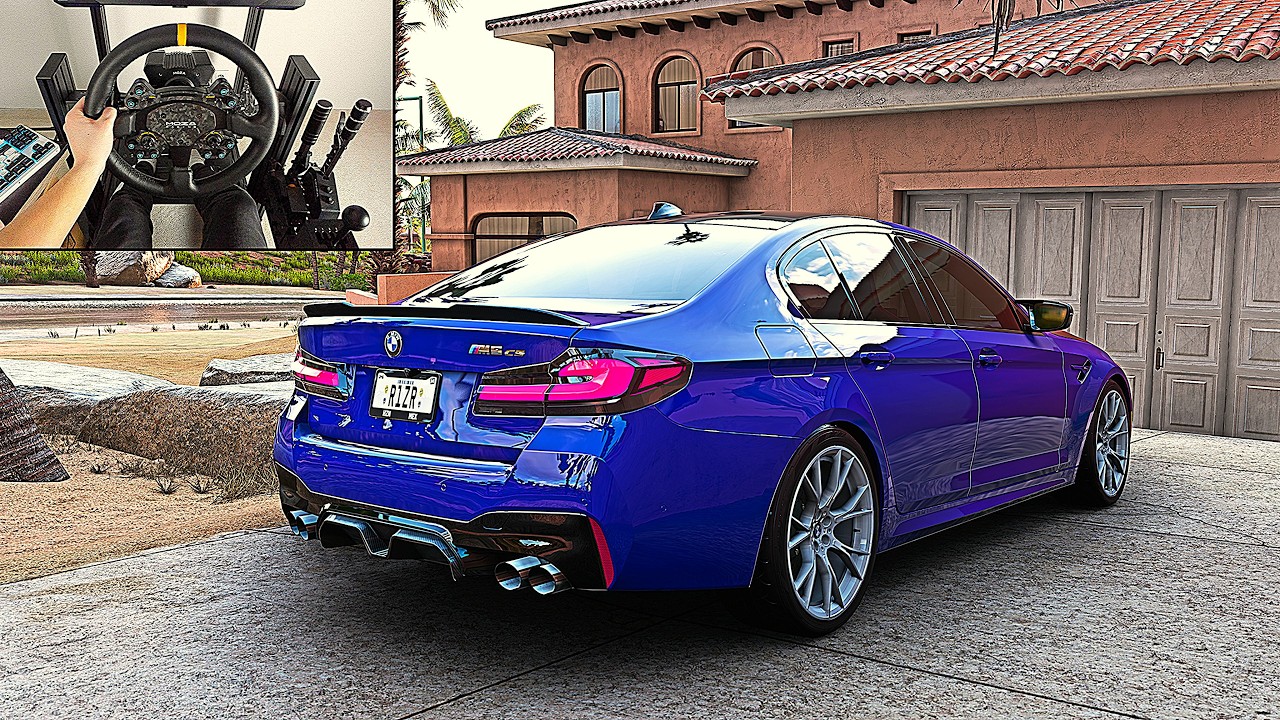BMW M5 CS - Forza Horizon 5 | Steering Wheel Gameplay