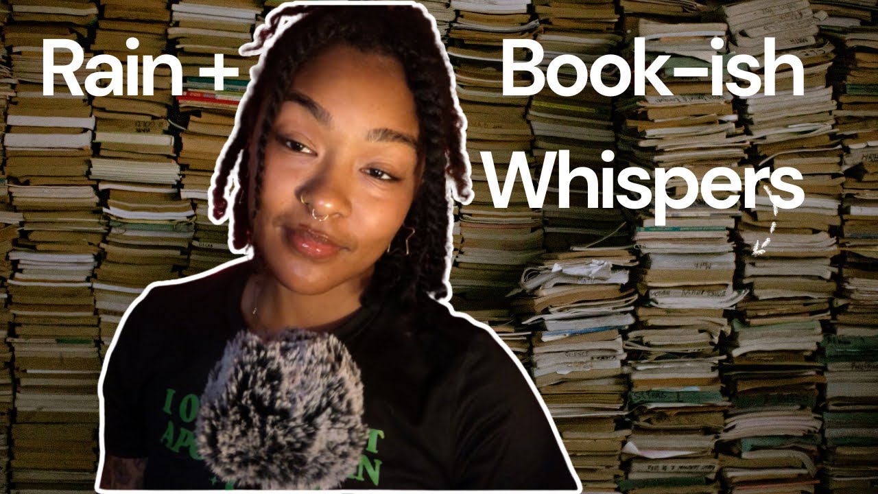 ASMR Whispered Vocabulary from My Favorite Books + Rain Sounds ☔📖