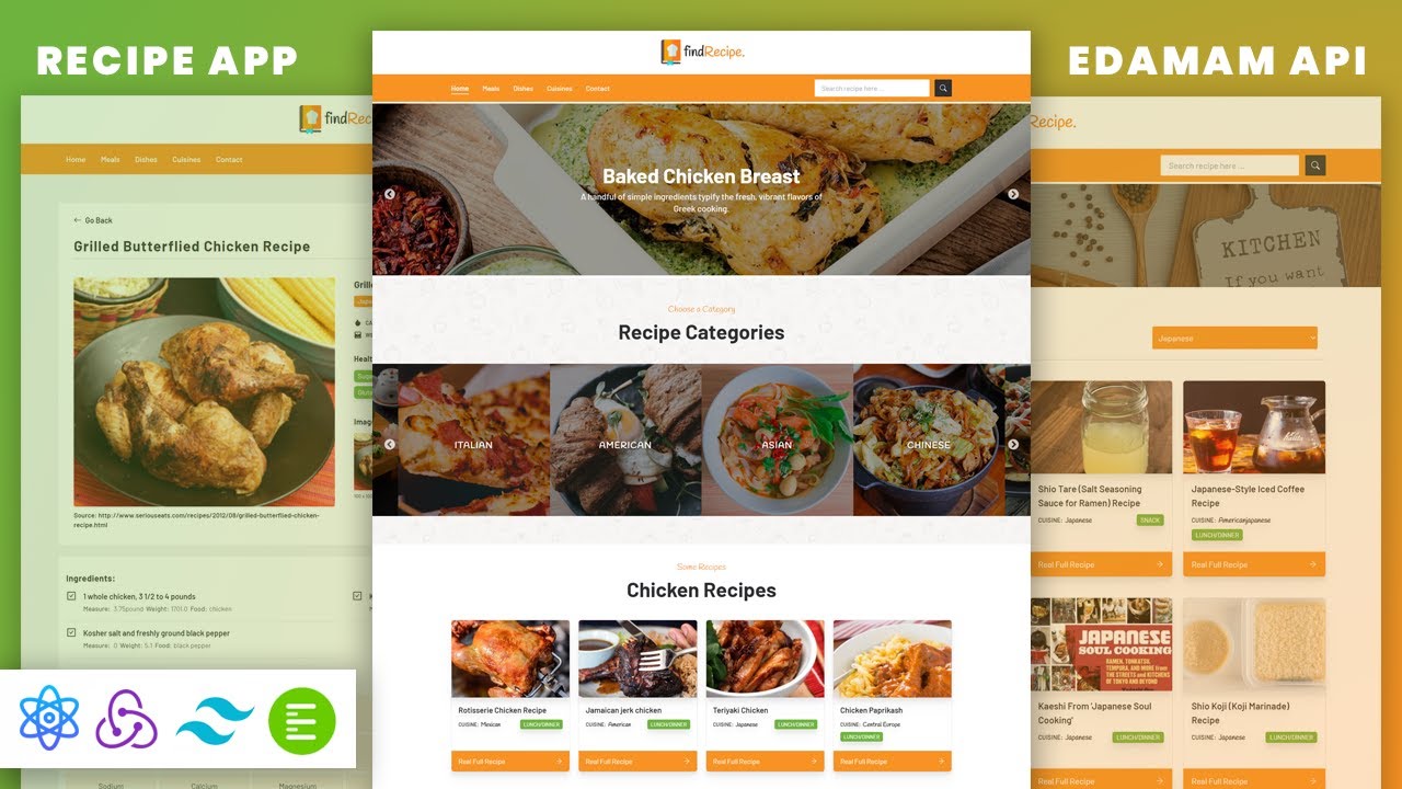 🍽️ Build a Recipe Search App with React JS, Redux Toolkit & Tailwind CSS | EDAMAM Recipe Search API