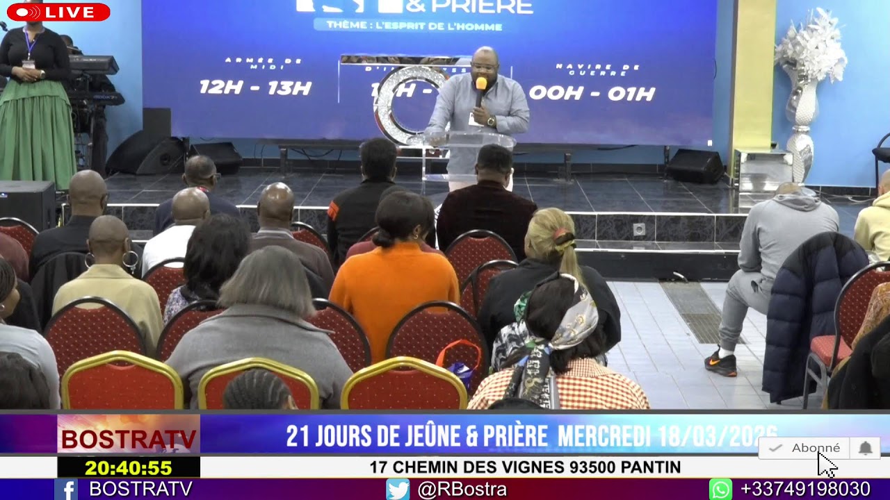 21 JOURS DE JEÛNE & PRIÈRE  MERCREDI 18/03/2026