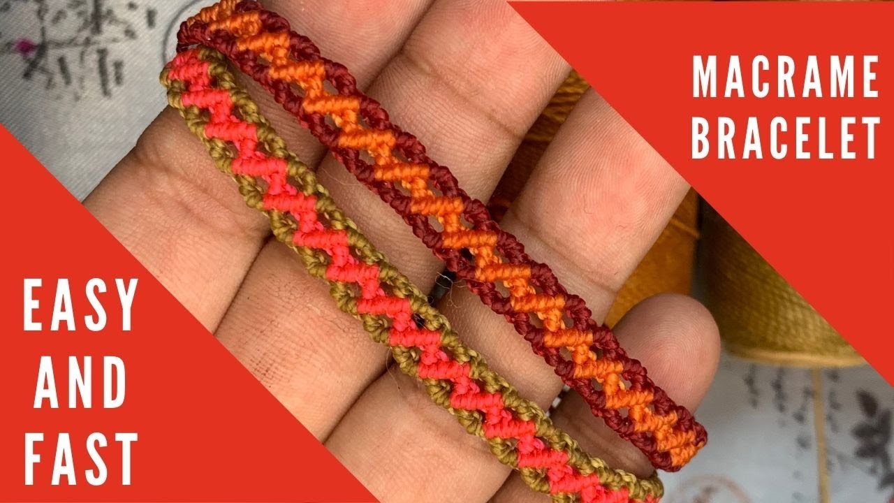 Easy and fast macrame bracelet tutorial #2