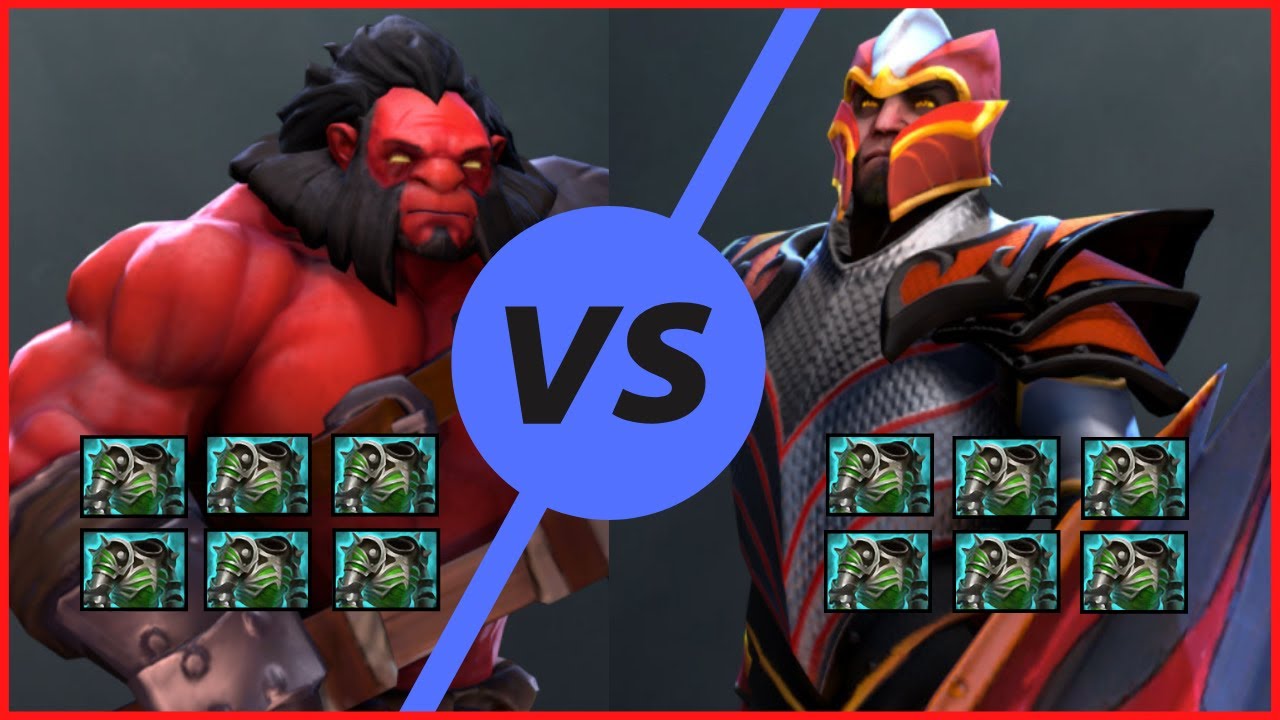 Axe vs Dragon Knight | Dota 2 1vs1 | 6 Assault Cuirasses | Spells used and not | Who will win?