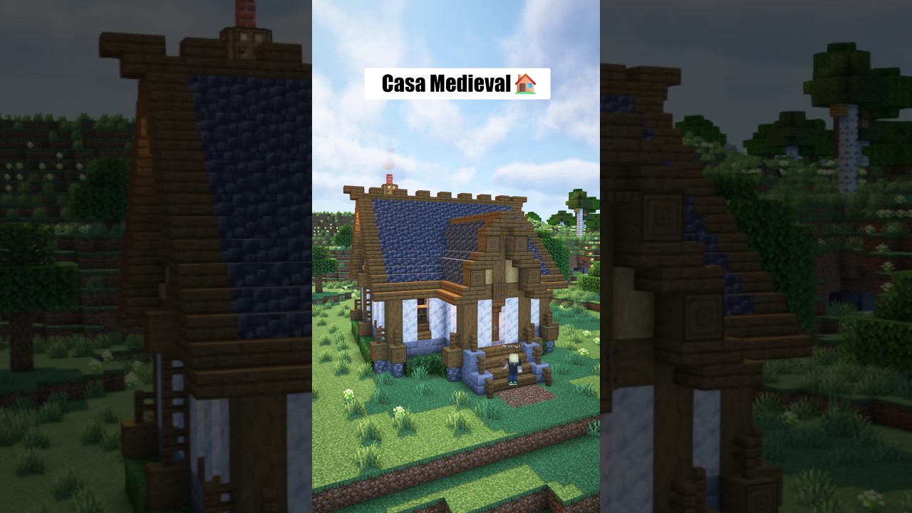 Casa Medieval🏡 Minecraft Tutorial #shorts #minecraft #tutorial #foryou #fyp
