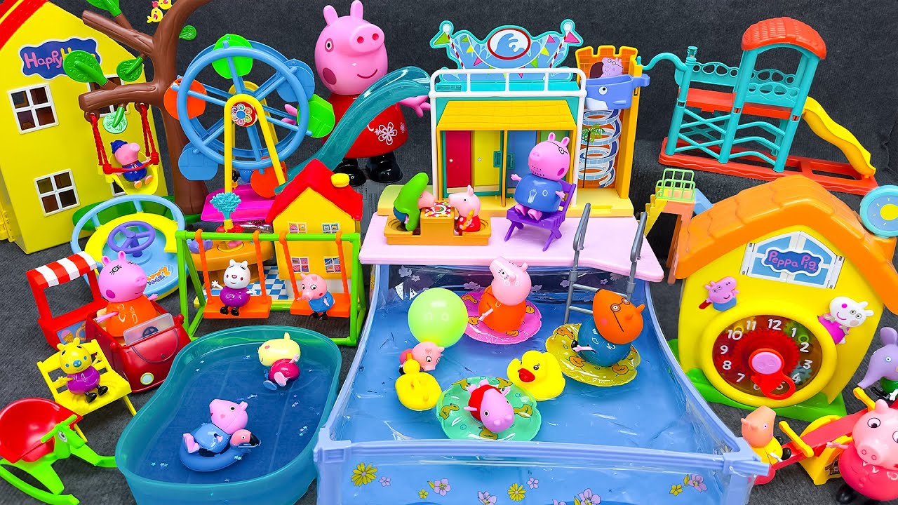 Satisfying with Unboxing Cute Peppa Pig Swimming Pool Toys Collection ASMR | Review Toys