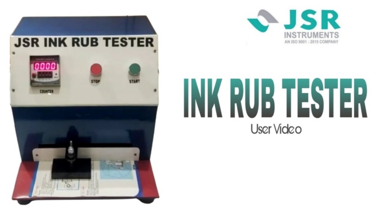 JSR - Ink Rub Tester || How to User Ink Rub Tester?