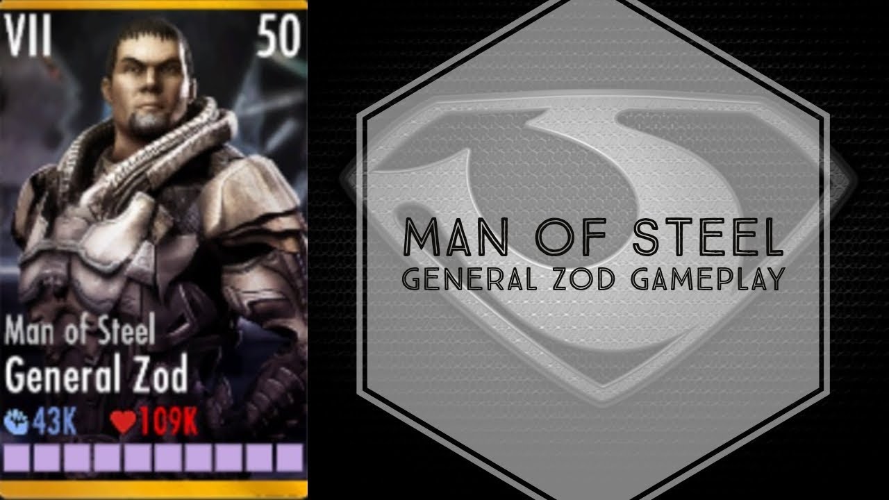 Injustice Gods Among Us Man Of Steel General Zod Gameplay Elite VII
