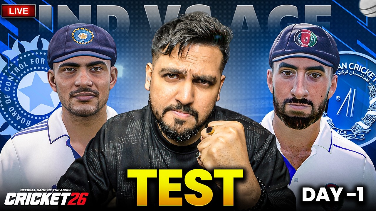 India vs Afghanistan Test Match Day 1 Live🔥| Cricket 26 Live | RtxVivek