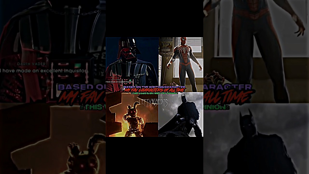Darth Vader vs Spiderman vs Springtrap vs Batman (Based on Writing)