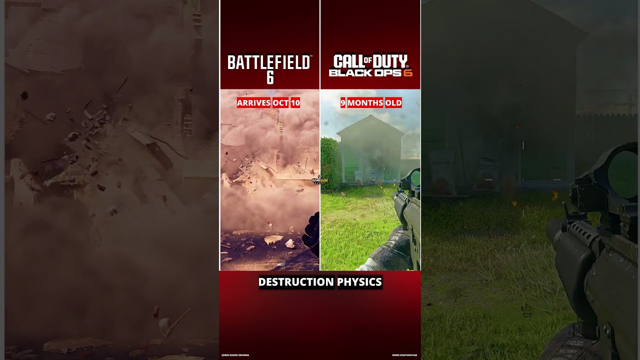 BATTLEFIELD 6 VS CALL OF DUTY BLACK OPS 6 COMPARISON DESTRUCTION PHYSICS TEST #battlefield6