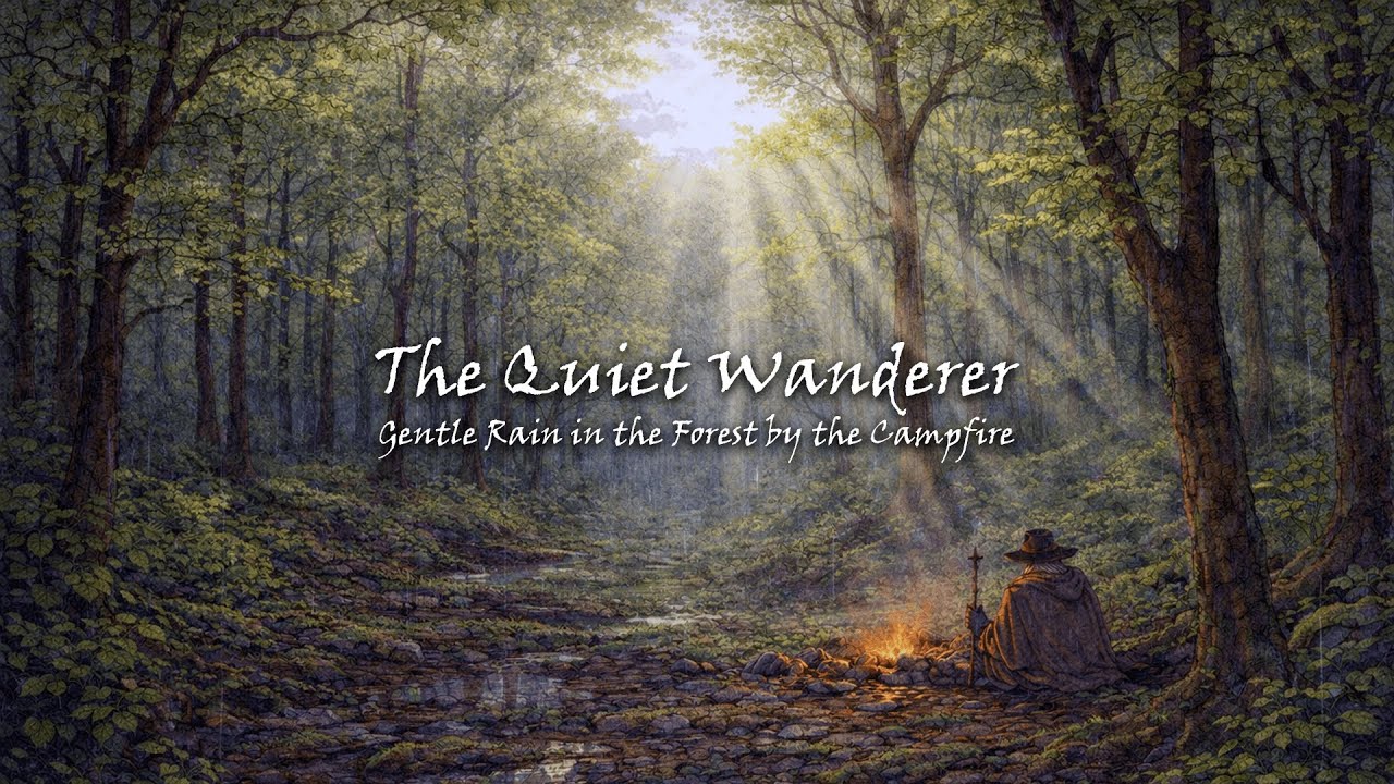 Gentle Rain in the Forest by the Campfire | Cozy Ambience for Sleep & Relaxation