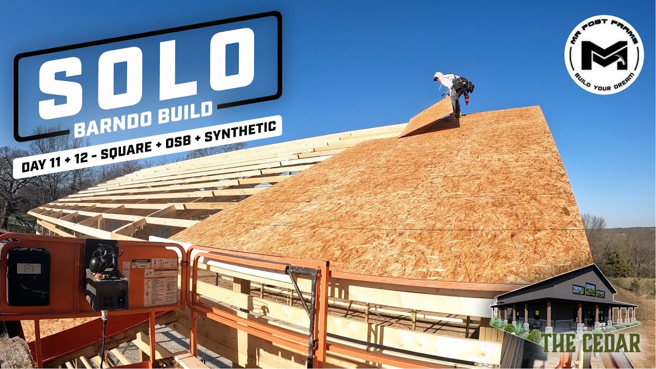 Solo Barndo Build: Барндоминиум своими руками | Выравнивание + обшивка крыши + подложка | Эп. 8