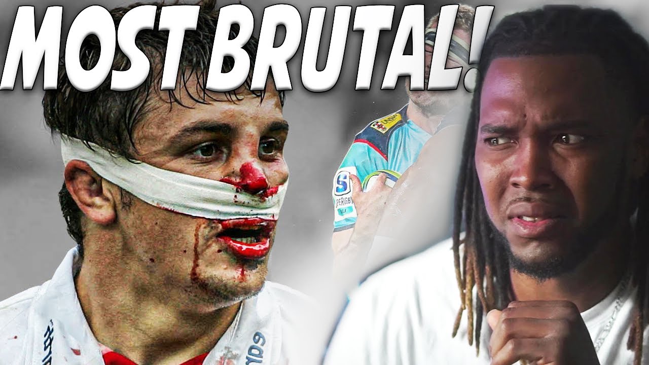 American Reacts To The Most BRUTAL Rugby Video EVER!
