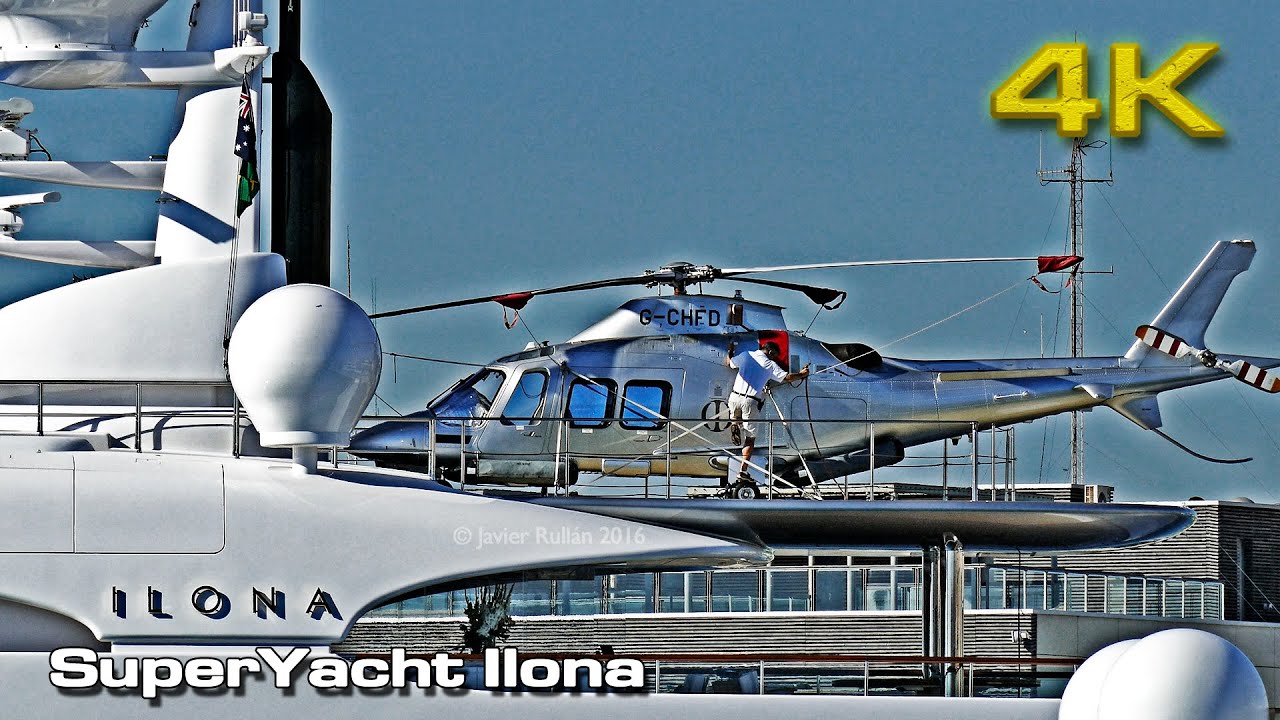 Super Yacht Ilona (Heli on board) [4K]