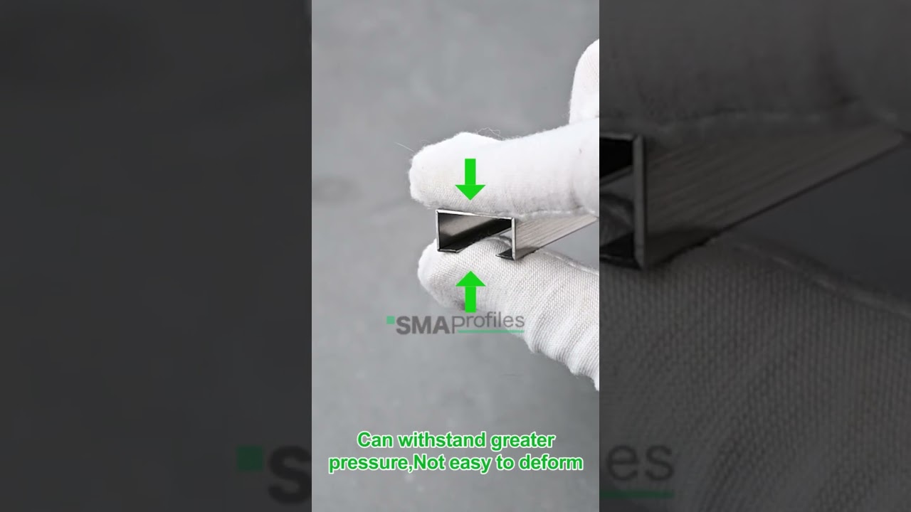 Decorative stainless steel tile trims