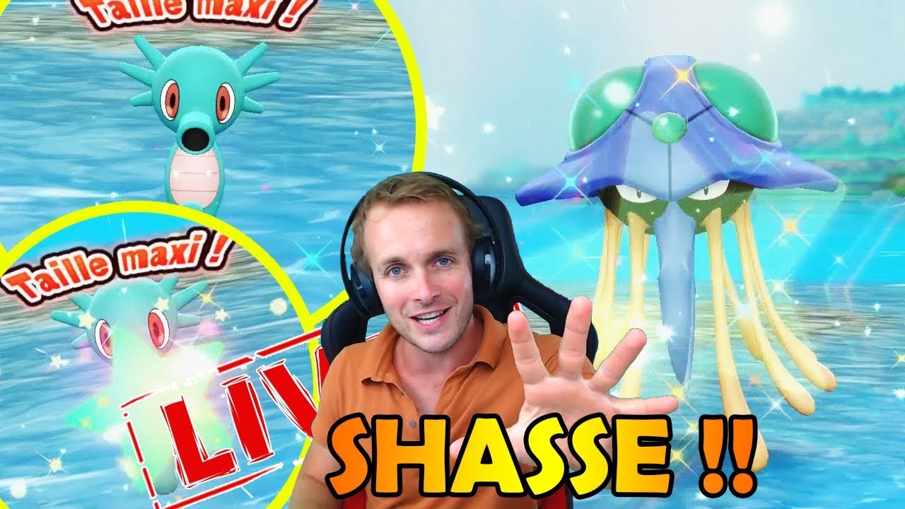 🔴 LIVE SHASSE AUX SHINYS AQUATIQUES DANS POKEMON LET'S GO !!!