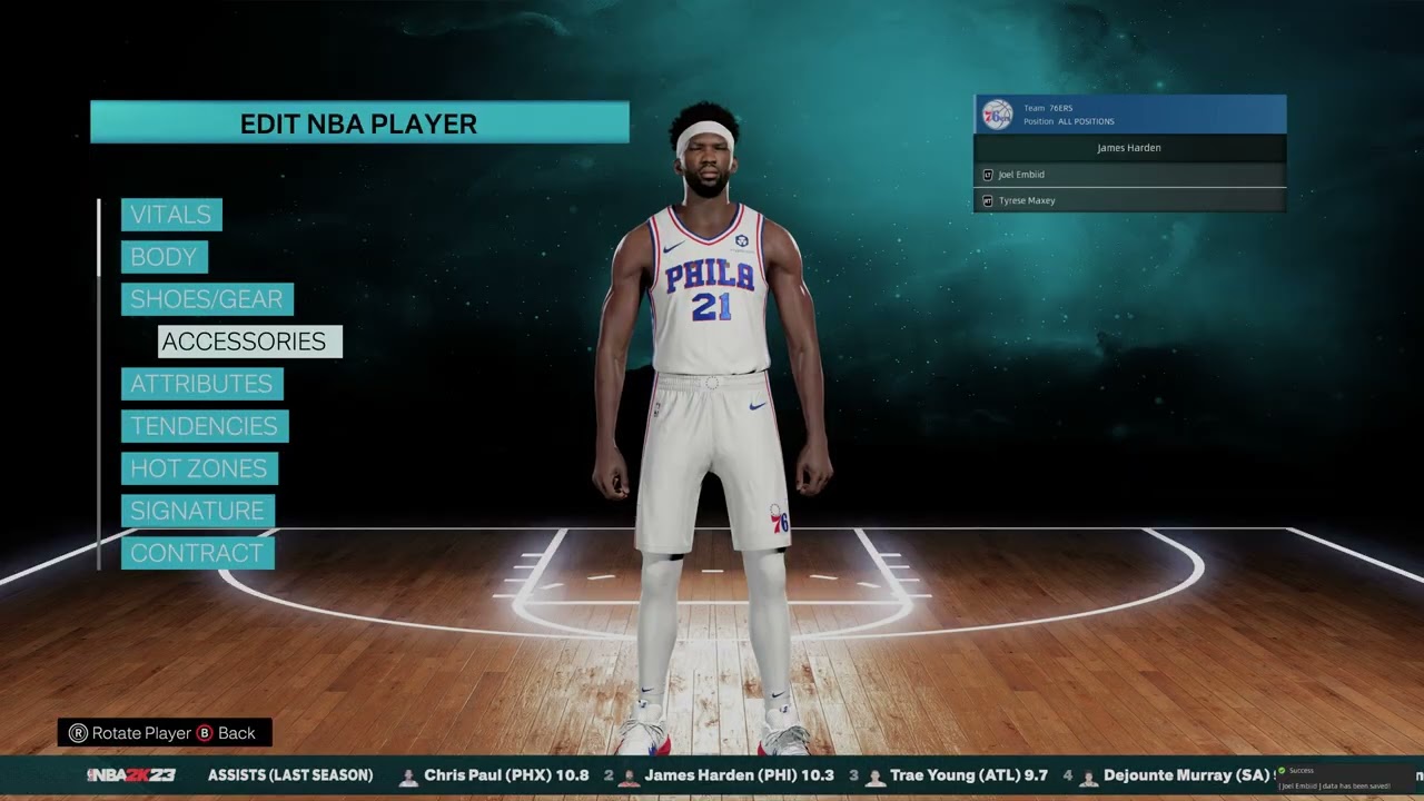 #NBA2K23 Next-Gen Edit Player Menu for PC with Hair Style Switching