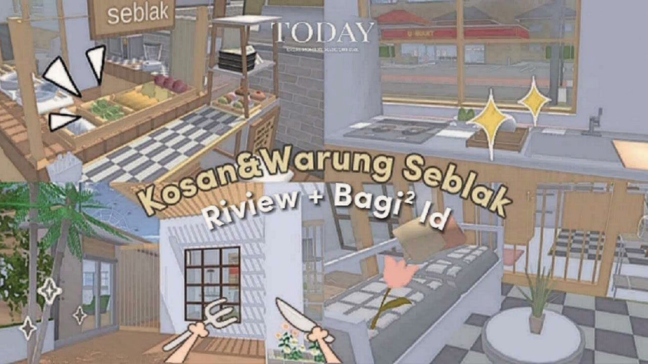 ||Kosan dan Warung Seblak🍲|| Review & bagi² id ||Sakura School Simulator||