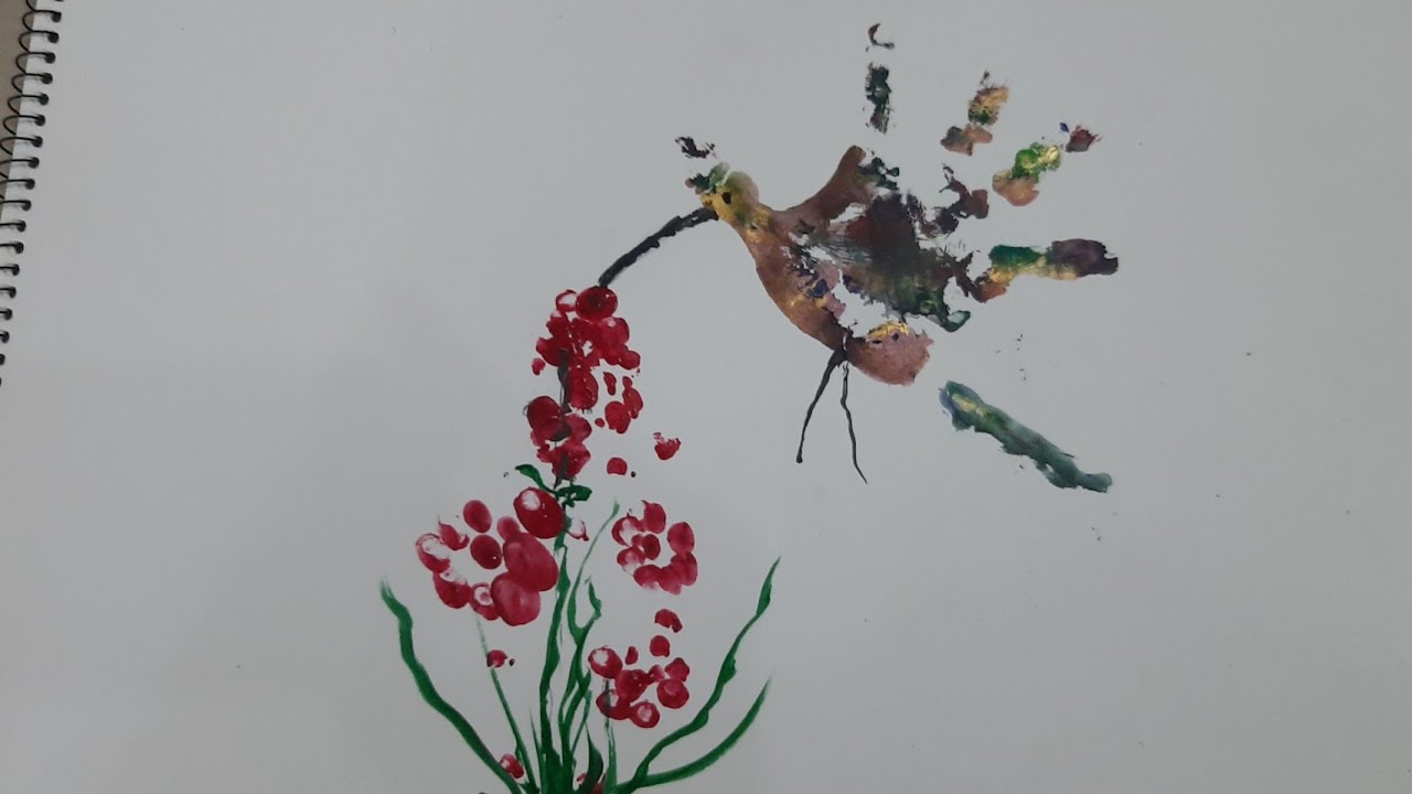 kids hand palm art