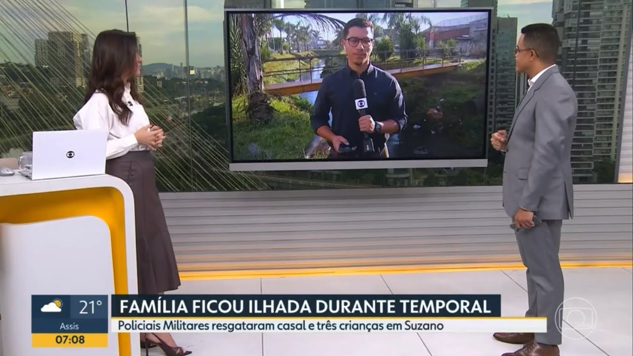 [AO VIVO] Família ficou ilhada durante temporal em Suzano | #BDSP 