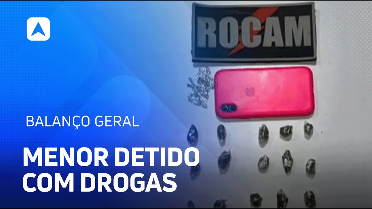 Menor é detido ao ser flagrado com substância análoga à maconha e objetos