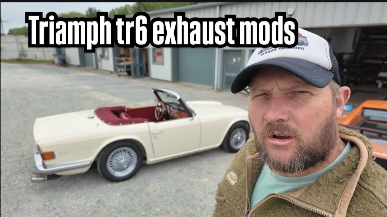 Triamph tr6 stainless exhaust setup