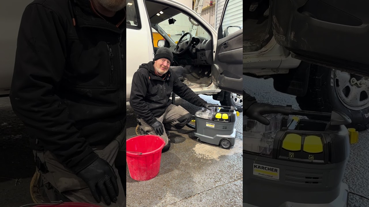 Deep Clean Car Seat & #upholstery with the #karcher #Puzzi #carpet Spray #extractor #fabric #stains