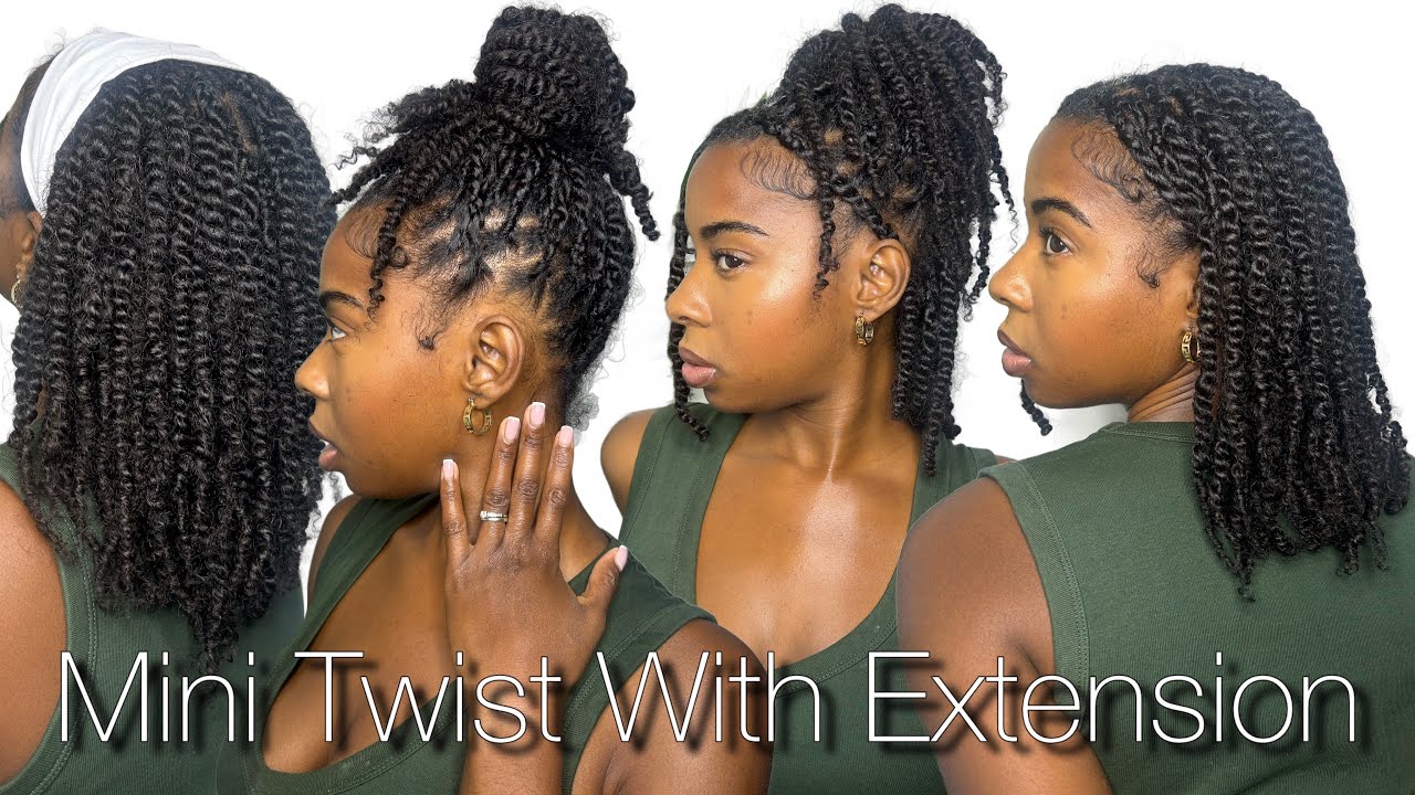 Mini Twist With Extension ft Hot Braids Bulk Hair Texture 3c/4a ✨
