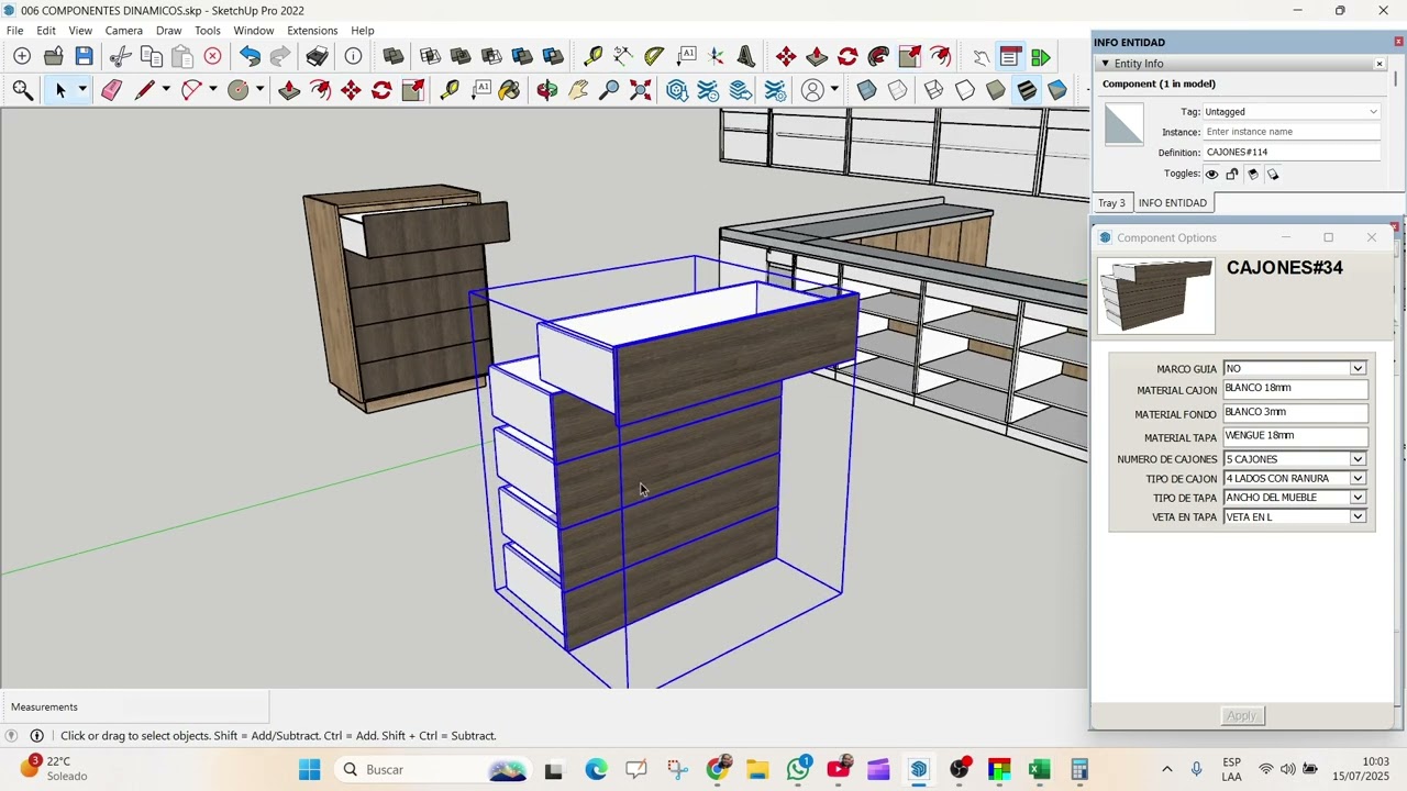 Despiece de 5000 piezas de melamina en 10 minutos con SketchUp, Cut Optimizer y Excel