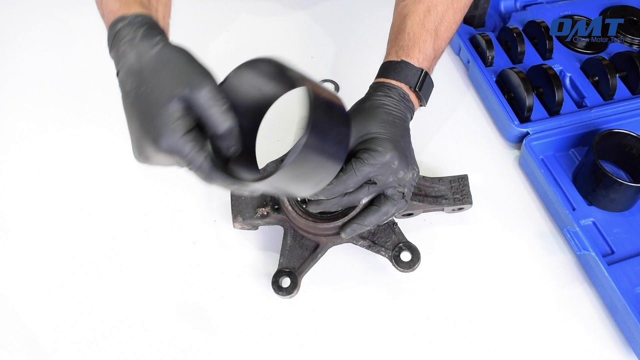 Removal of Wheel Bearing with 23-Piece FWD Front Wheel Drive Bearing Tool Kit