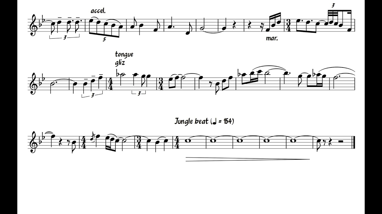 Space Lion (Cowboy Bebop OST 1) Tenor Sax Solo Transcription