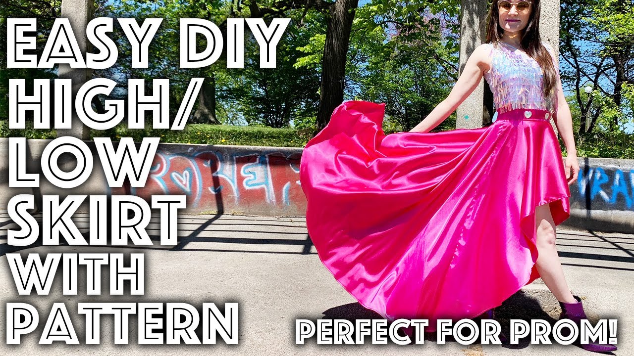High Low Skirt Perfect For Prom DIY Tutorial With Pattern | Sew Anastasia