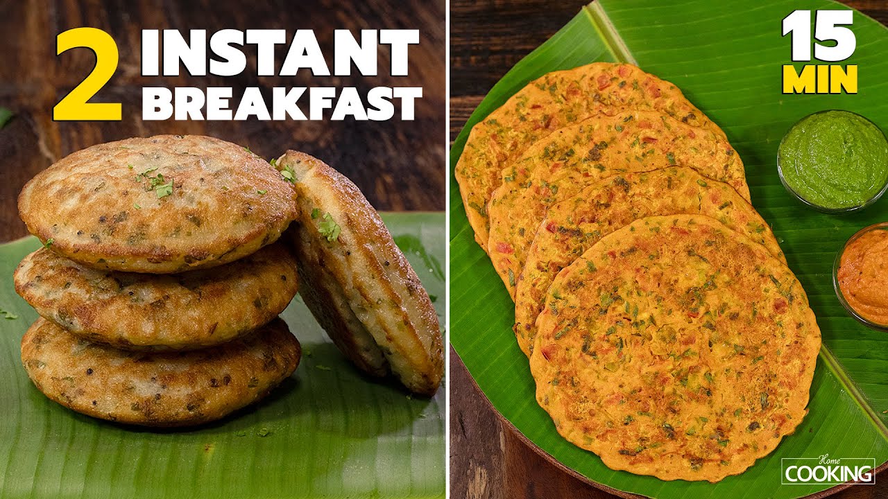 2 Easy Breakfasts in 15 Mins | Instant Tiffin Recipes Every Mom Must Try | Perfect for Kids