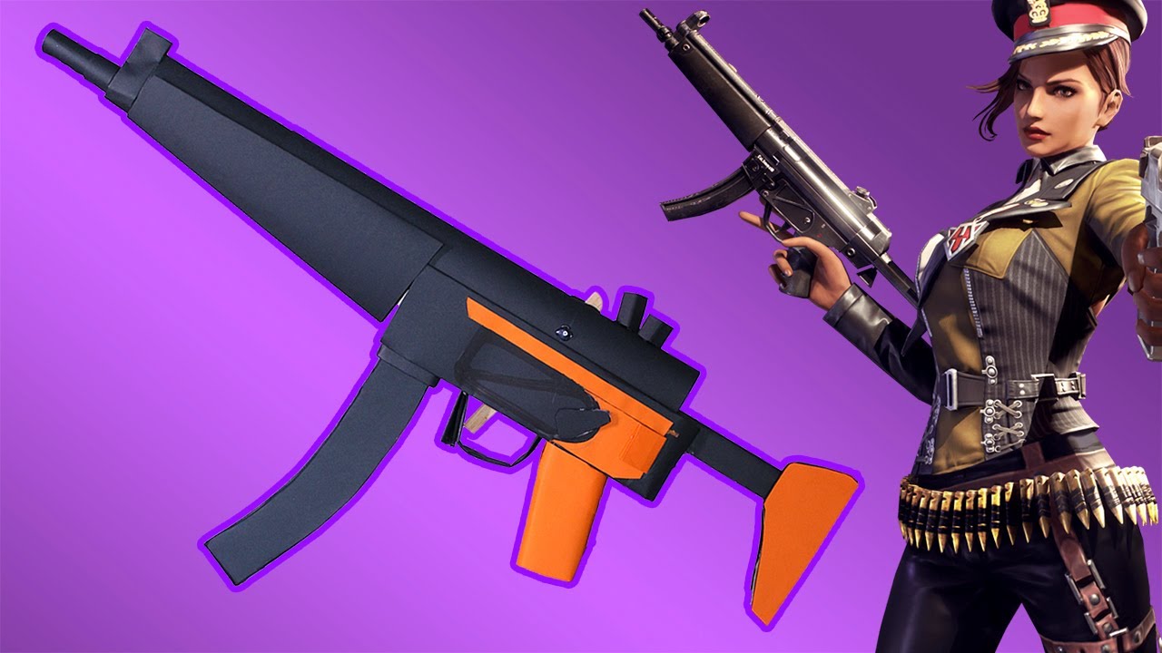 How to make PAPER GUN MP5 || Easy origami paper gun