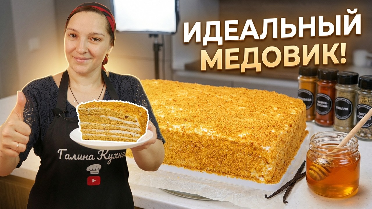Богатый МЕДОВИК без раскатки теста, цыганка готовит.