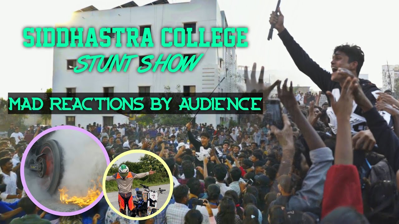 BIKE STUNT SHOW AT SIDDHASTRA COLLEGE | MAD REACTIONS BY PUBLIC