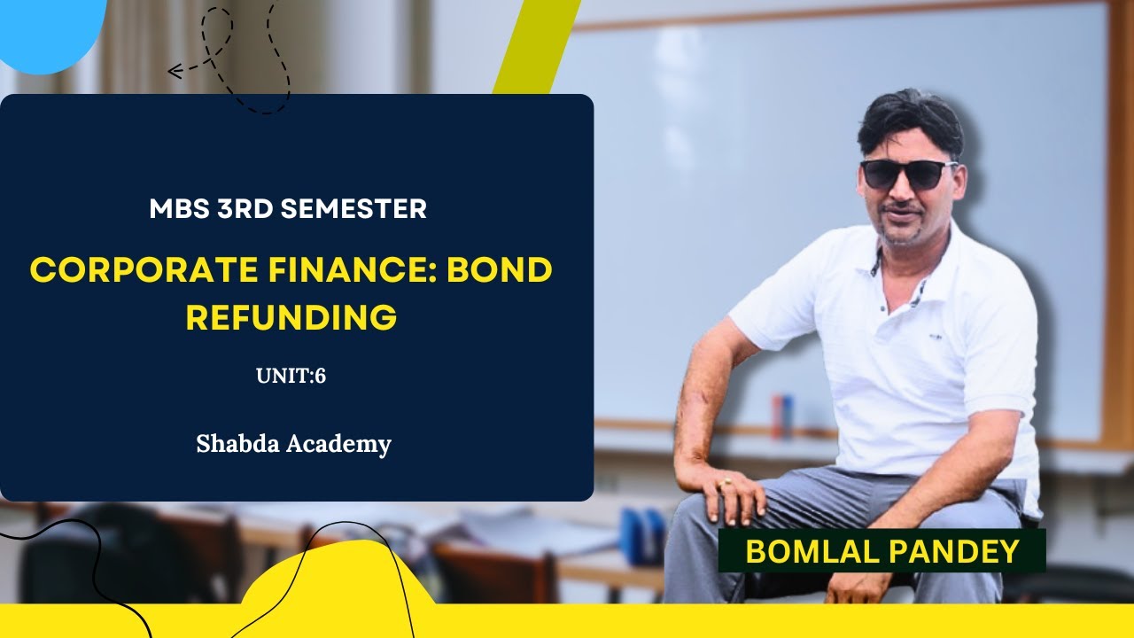Corporate Finance | Bond Refunding | Unit - 6 | Third Semester | MBS