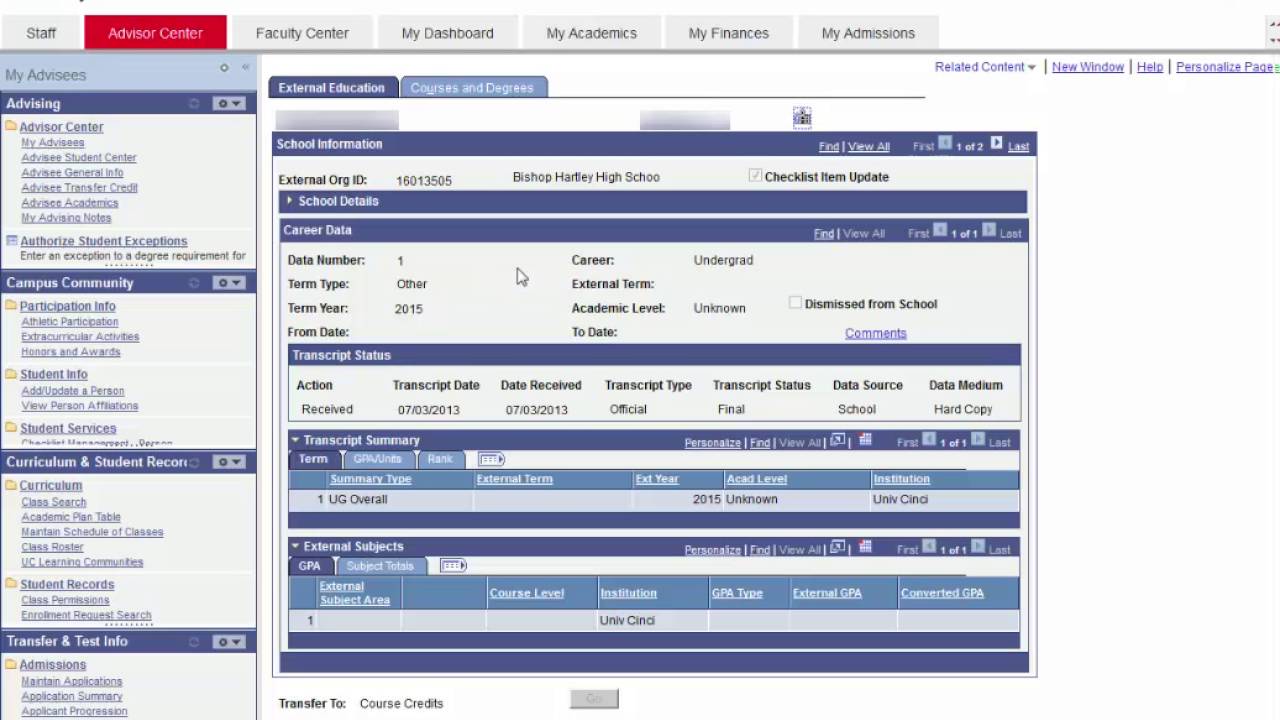 How to find a student&rsquo;s high school information