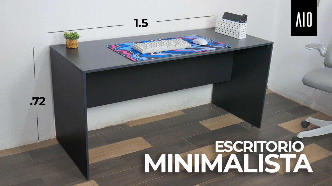Cómo hacer tu propio ESCRITORIO MINIMALISTA, FACIL Y ECONÓMICO. (GUIA Y PLANOS GRATIS)