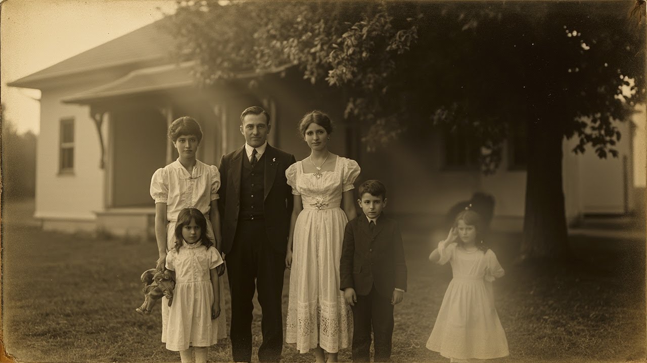 O familie a pozat în 1924, dar după 100 de ani o față uitată a reapărut în fotografie