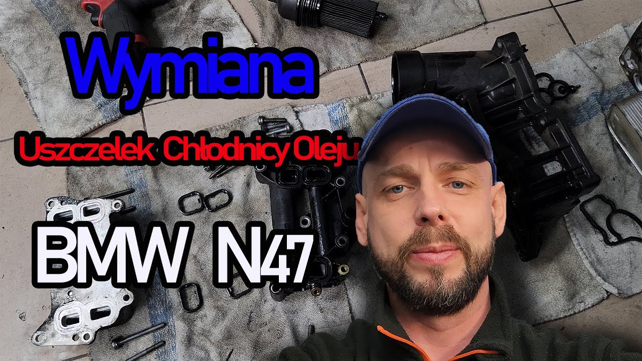 Wymiana uszczelek chłodnicy oleju silnika i automatycznej skrzyni biegów BMW F10, F11 itp. N47/8HP.