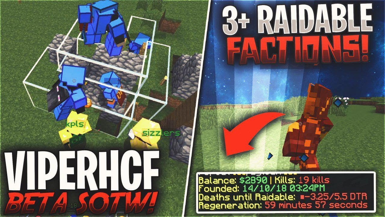 The ViperMC Beta SOTW... 3+ RAIDABLE FACTIONS | Minecraft HCF