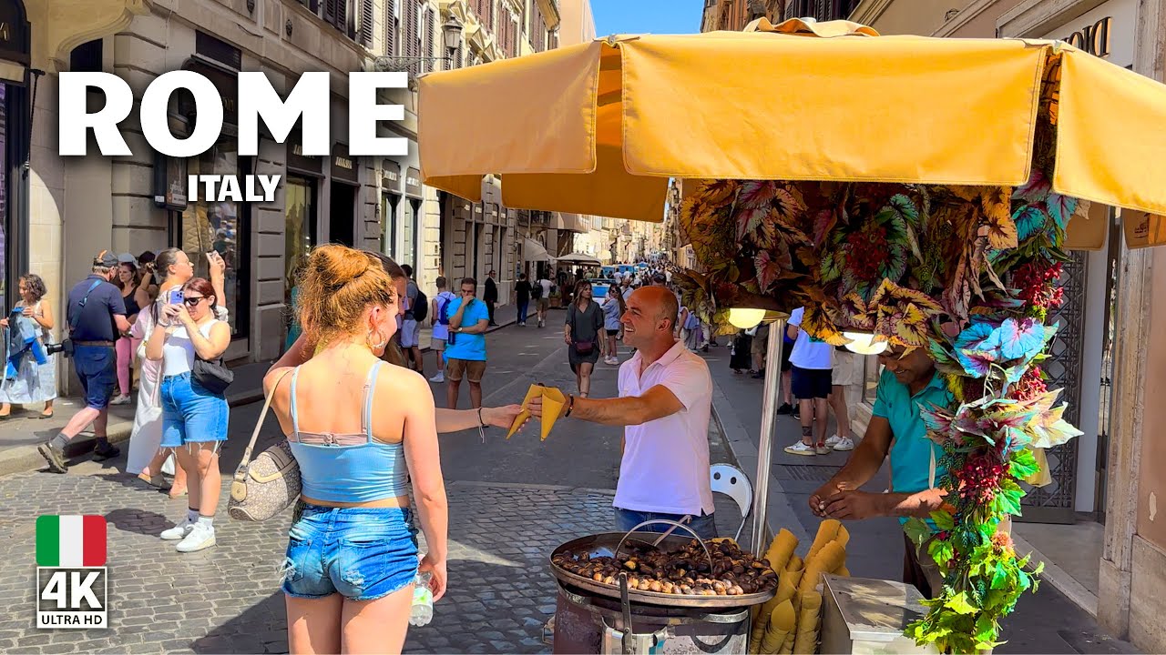 Rome, Italy 4K Walking Tour 🇮🇹 Colosseum, Trevi Fountain, Pantheon & Cozy Caf&eacute;s