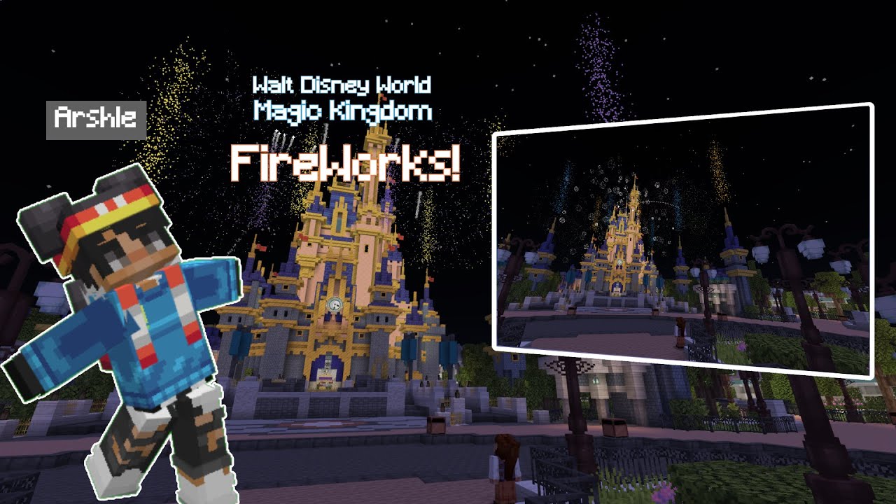 WDW Magic Kingdom Fireworks Show 50th anniversary 2021! | Minecraft Bedrock/Pocket Edition