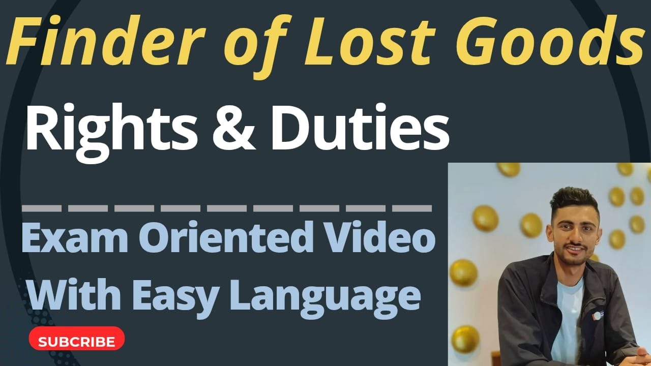 Finder of Lost Goods Explained | Rights, Duties & Legal Concept