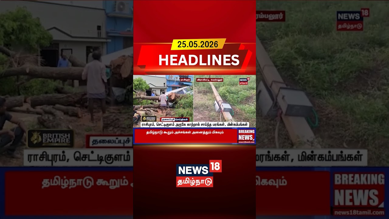 Storm Damage | Power Outage | ராசிபுரம், செட்டிகுளம் அருகே காற்றால் சாய்ந்த மரங்கள், மின்கம்பங்கள்