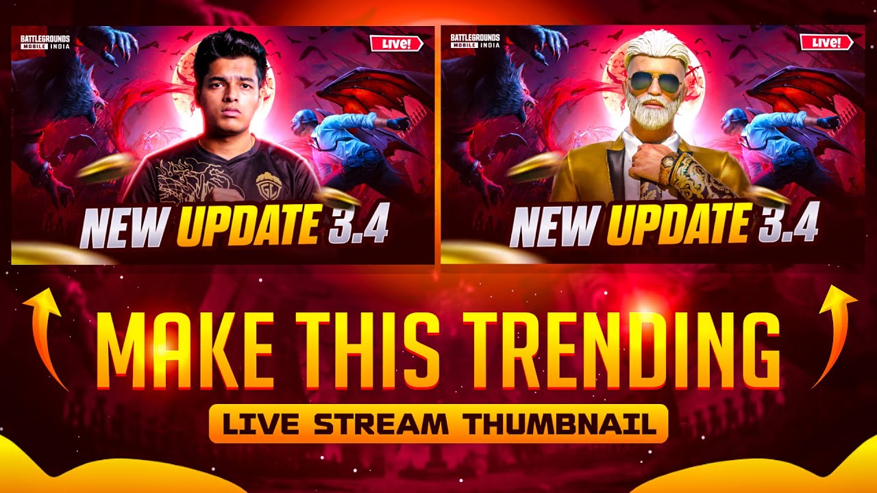 Make This Trending 🔥 Viral BGMI Live Stream Thumbnail | BGMI Live Stream Thumbnail Tutorial