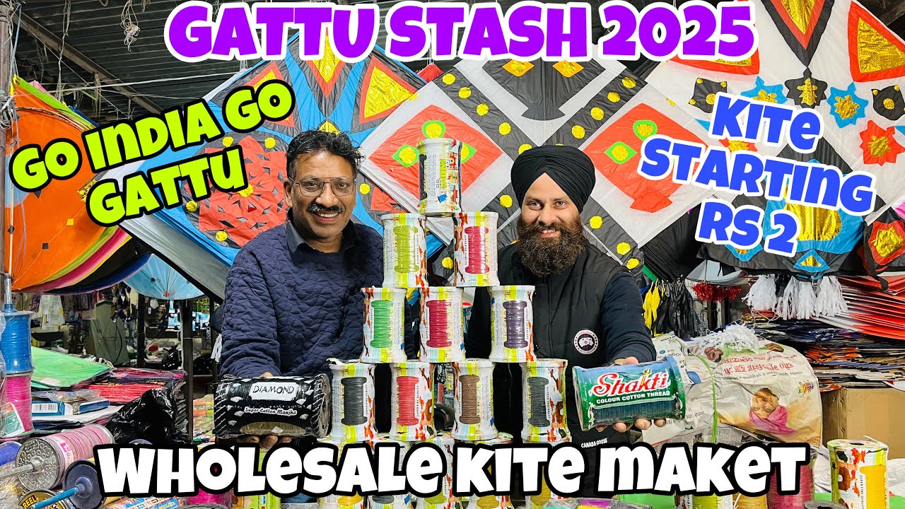 Wholesale Kite Market In Amritsar 🤑| Gattu Stash 🧵| Suraj Pawan Kite Store