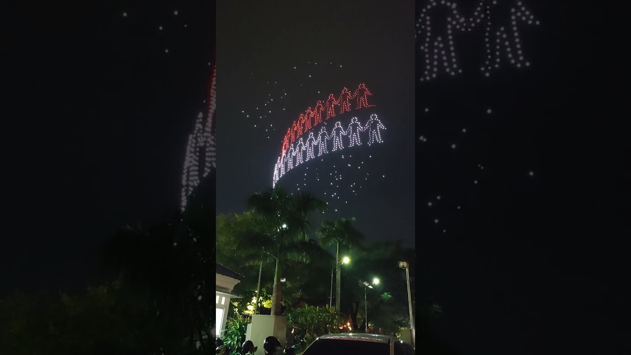 DRONE LIGHT SHOW HARMONI IMLEK NUSANTARA 2026 at Lapangan Banteng JAKARTA 