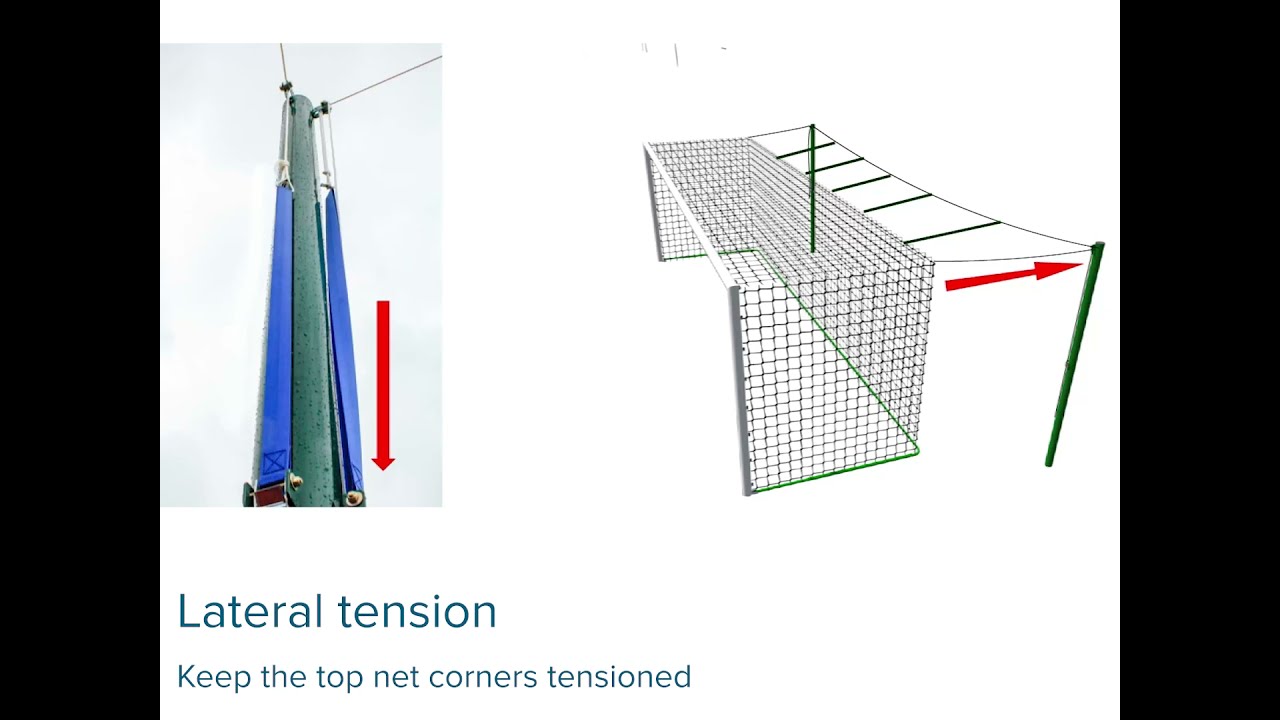 Football net tensioning posts - Premium model - S12413V