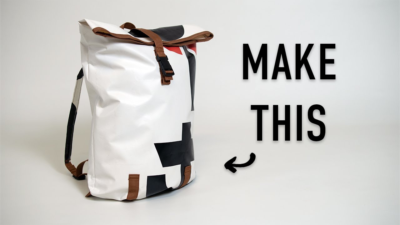 My first attempt at sewing! Upcycling a Bag from an Old Banner (easy sewing project🧵)
